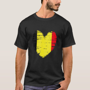 Belgium Heart Belgian Flag Belgian Pride T-Shirt