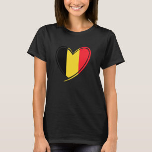 Belgium Heart Belgian Flag Patriotic Men Women Kid T-Shirt