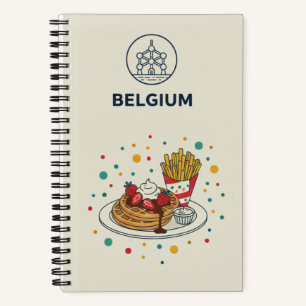 Belgium Heritage & Belgian Waffle Photo Archive Notebook