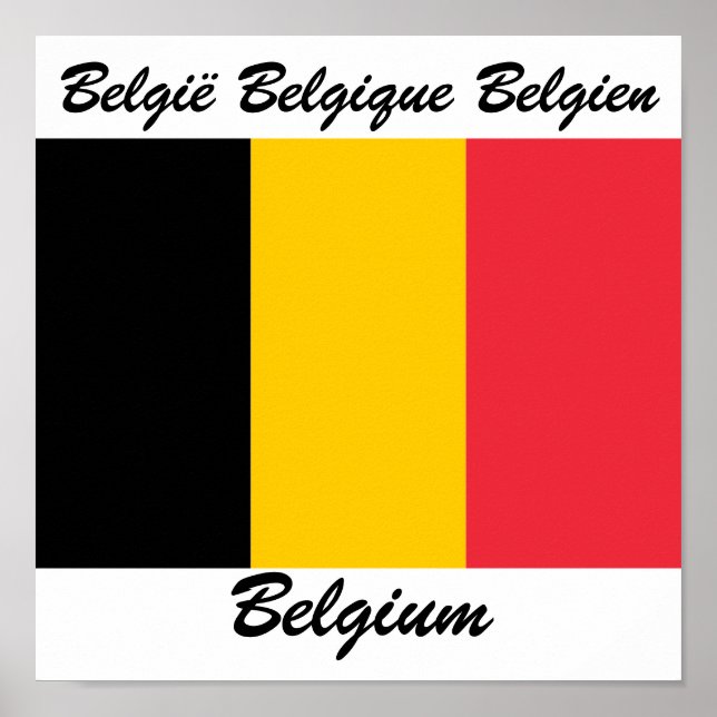 Belgium Languages Flag Poster (Front)