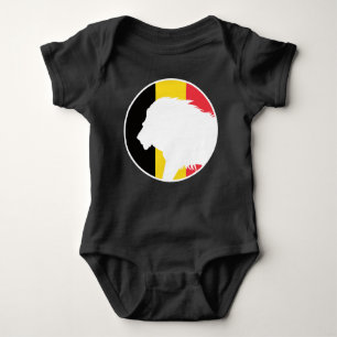 Belgium Lion Belgian National Animal Flag Baby Bodysuit