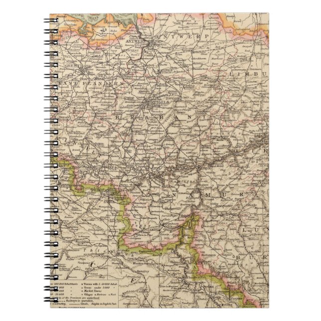 Belgium, Luxemburg Spiral Notebook (Front)