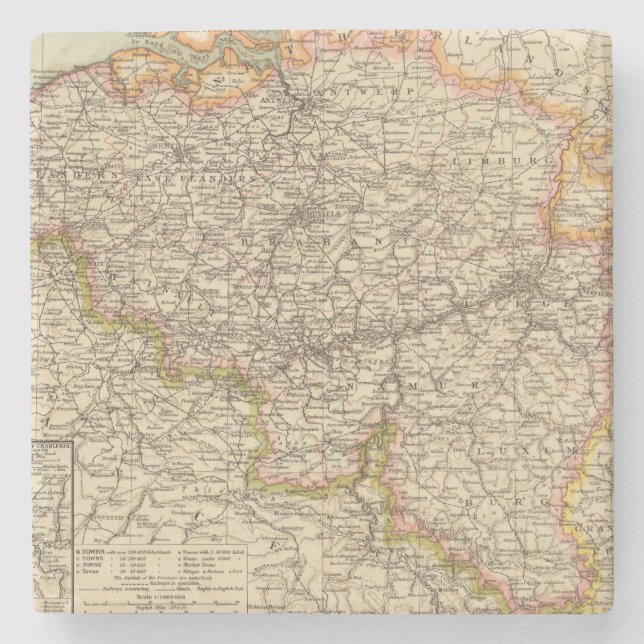 Belgium, Luxemburg Stone Coaster (Front)