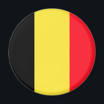 belgium magnet<br><div class="desc">Flag of Belgium. The national flag of Belgium (Dutch: Vlag van België, French: Drapeau de la Belgique, German: Flagge Belgiens) contains three equal vertical bands of black (hoist side), yellow, and red. The colours were taken from the colours of the Duchy of Brabant, and the vertical design may be based...</div>