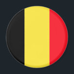 belgium magnet<br><div class="desc">Flag of Belgium. The national flag of Belgium (Dutch: Vlag van België, French: Drapeau de la Belgique, German: Flagge Belgiens) contains three equal vertical bands of black (hoist side), yellow, and red. The colours were taken from the colours of the Duchy of Brabant, and the vertical design may be based...</div>