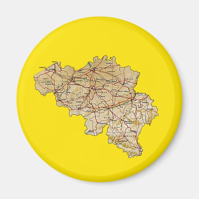 Belgium Map Magnet (Front)