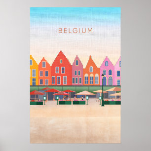 Belgium Minimal Travel Poster