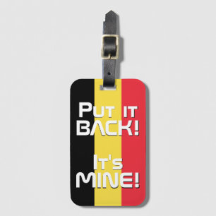 Belgium National Flag Funny Patriotic Luggage Tag