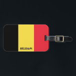 Belgium National Flag Patriotic Luggage Tag<br><div class="desc">Belgium National Flag Patriotic Luggage Tag with the Belgium flag printed over the one side of the tag. Country name written with the vibrant font is integrated in the design on the bottom. Text is fully customisable using "Customise it!" feature. Other side of the tag is reserved for your information....</div>
