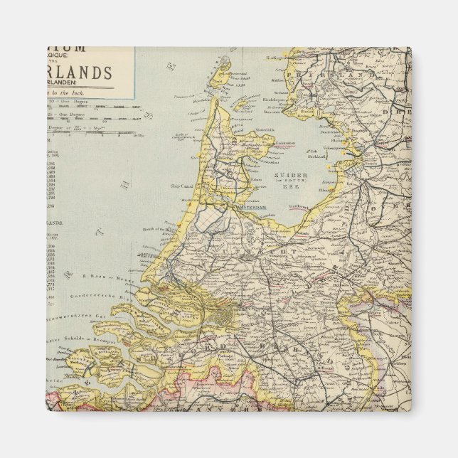 Belgium, Netherlands 2 Magnet (Front)