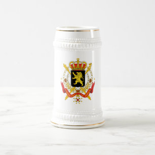 Belgium Official Coat Of Arms Heraldry Symbol Beer Stein
