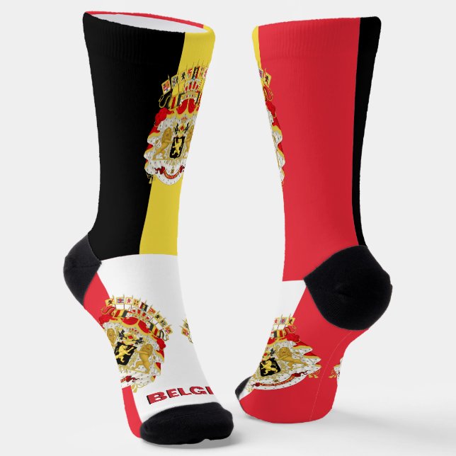 Belgium Patriotic, Sustainable Belgian Flag Socks (Angled)