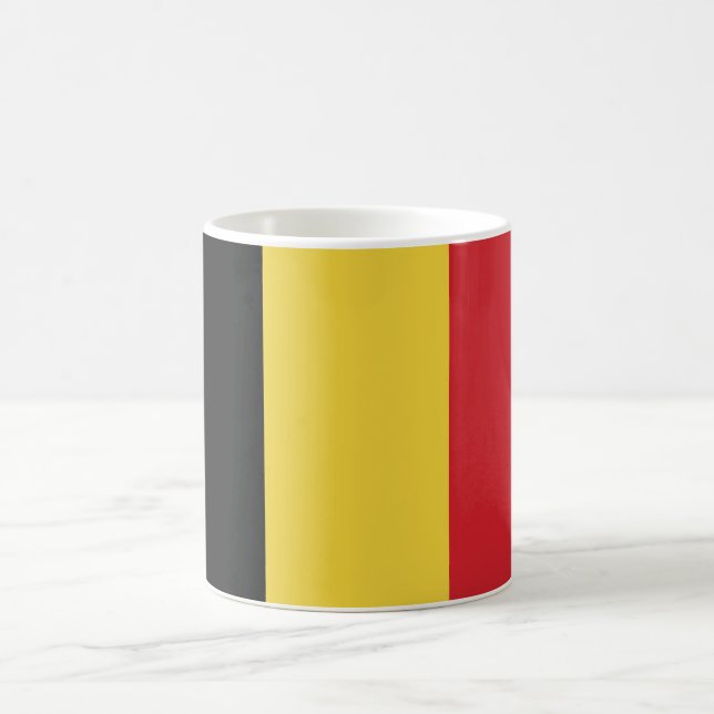 Belgium Plain Flag Coffee Mug (Center)