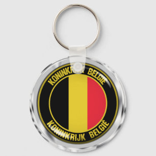 Belgium Round Emblem Key Ring
