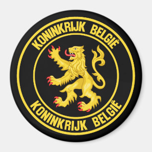 Belgium Round Emblem Magnet