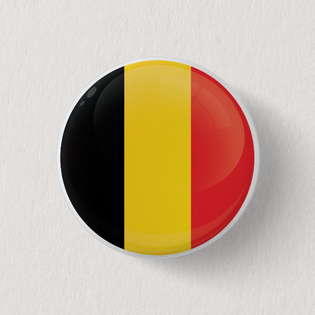 Belgium Round Icon Flag 3 Cm Round Badge (Front)