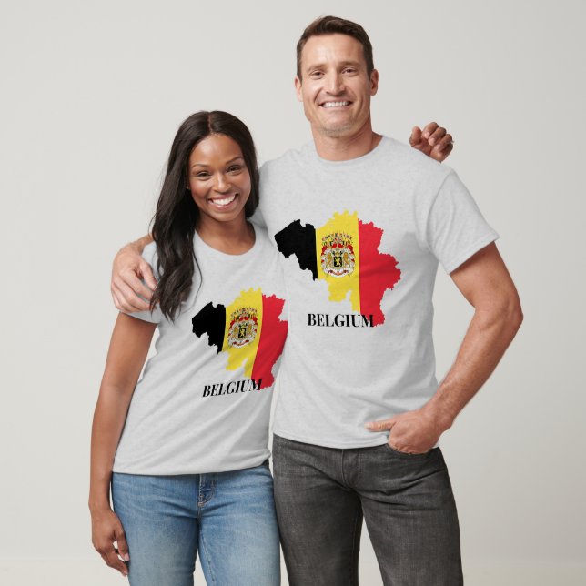 Belgium Silhouette, flag, T-Shirt (Unisex)