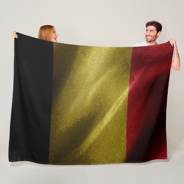 Belgium silk flag fleece blanket (In Situ)