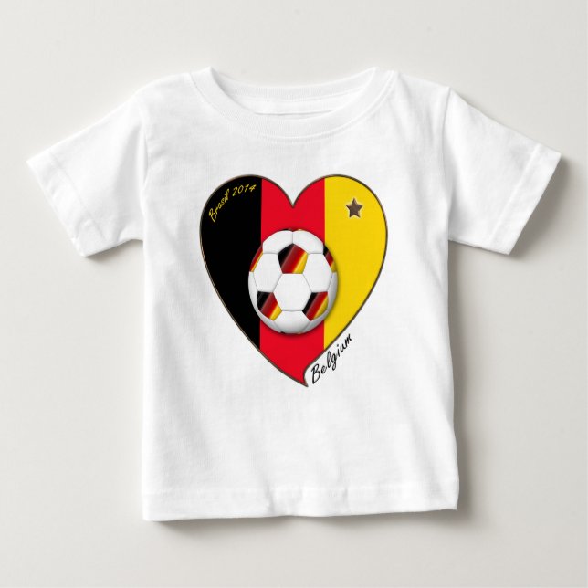 “BELGIUM” Soccer 2014. Soccer of Belgium Baby T-Shirt (Front)