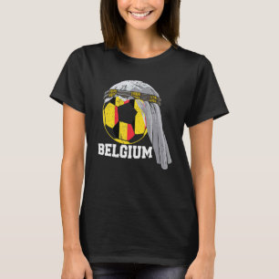 BELGIUM Soccer 2022 Belgium Flag Ball Arab Keffiye T-Shirt