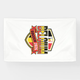 Belgium Soccer 2026 Soccer Bold Country Typography Banner
