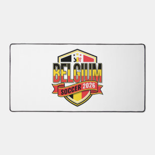 Belgium Soccer 2026 Soccer Bold Country Typography Desk Mat