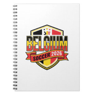 Belgium Soccer 2026 Soccer Bold Country Typography Notebook