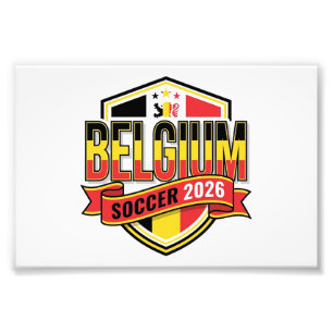 Belgium Soccer 2026 Soccer Bold Country Typography Photo Print
