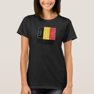 Belgium Soccer Field Country Flag Belgian Pride T-Shirt