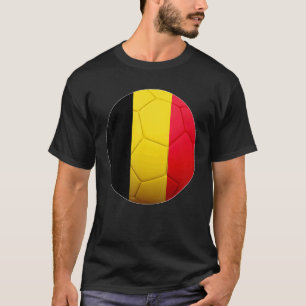 Belgium Soccer National  Ball Belgium Flag Footbal T-Shirt