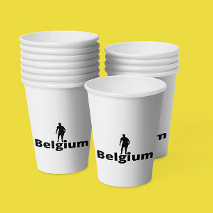 Belgium soccer  paper cups