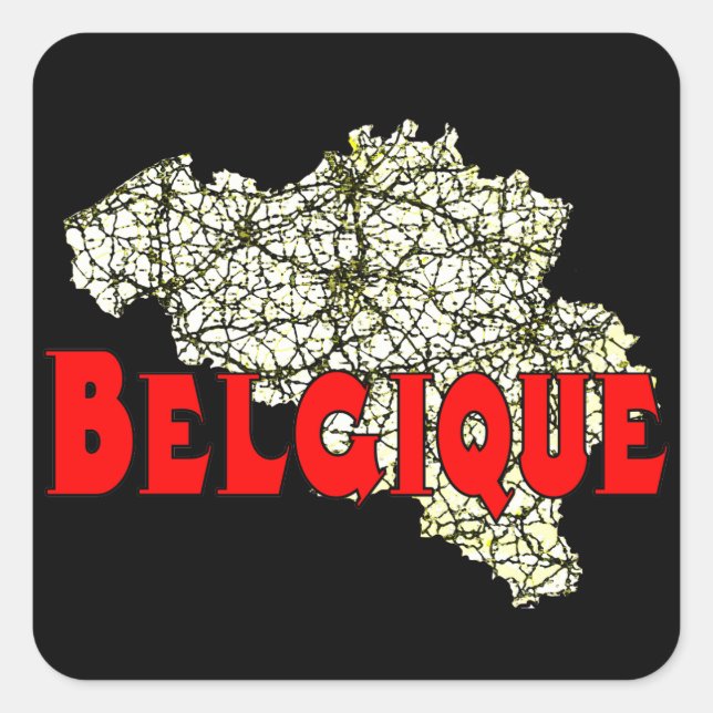 Belgium Square Sticker (Front)