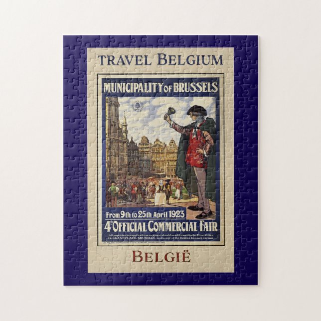 Belgium Travel Poster (1923) Jigsaw Puzzle (Vertical)
