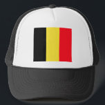 belgium trucker hat<br><div class="desc">Flag of Belgium. The national flag of Belgium (Dutch: Vlag van België, French: Drapeau de la Belgique, German: Flagge Belgiens) contains three equal vertical bands of black (hoist side), yellow, and red. The colors were taken from the colors of the Duchy of Brabant, and the vertical design may be based...</div>
