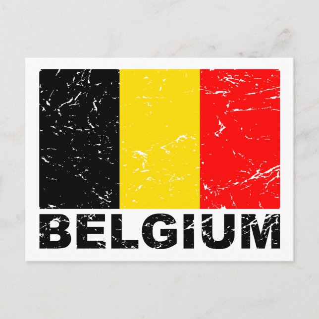 Belgium Vintage Flag Postcard (Front)