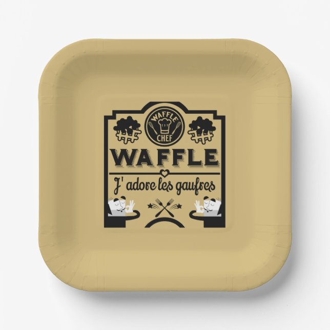 Belgium Waffles Paper Plate (Front)