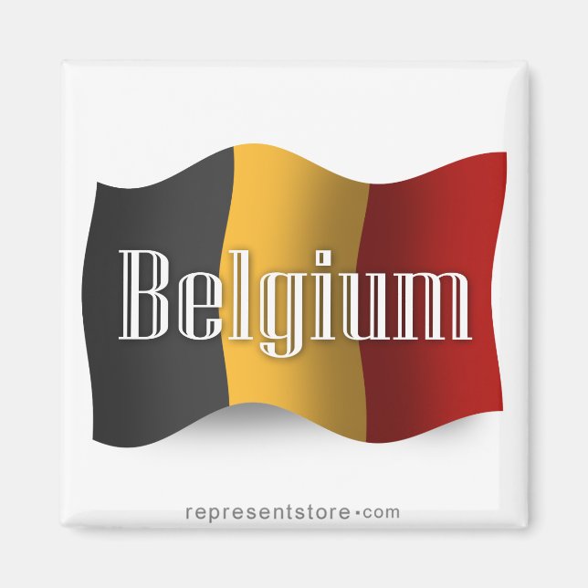 Belgium Waving Flag Magnet (Front)
