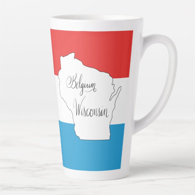 Belgium, WI (matching journal available) Latte Mug (Right)