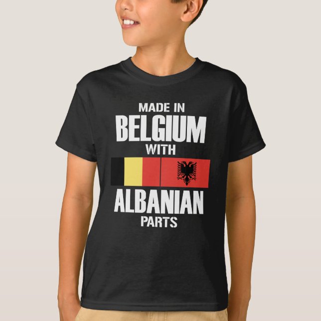 Belgium with albanian PARTS T-Shirt (Front)