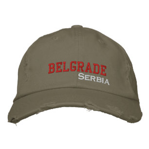 Belgrade City Serbia Embroidered Hat