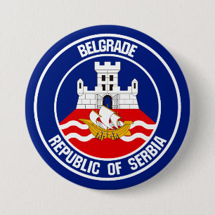 Belgrade Round Emblem 7.5 Cm Round Badge