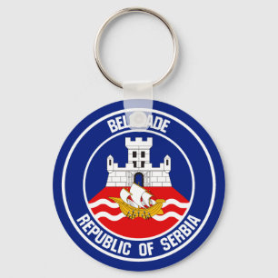 Belgrade Round Emblem Key Ring