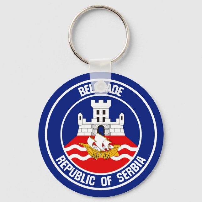 Belgrade Round Emblem Key Ring (Front)