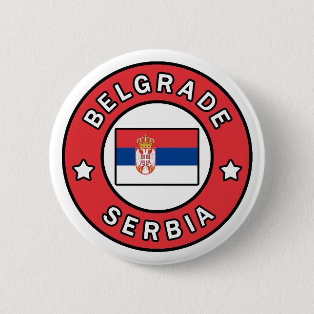 Belgrade Serbia 6 Cm Round Badge (Front)