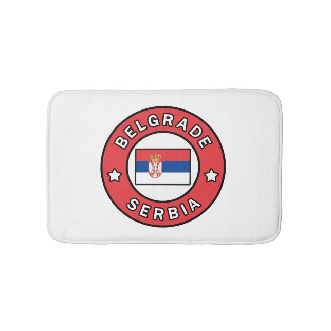 Belgrade Serbia Bath Mat (Front)
