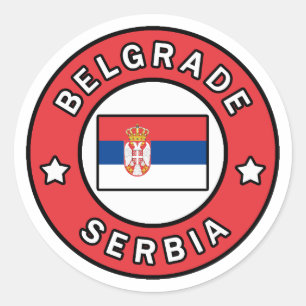 Belgrade Serbia Classic Round Sticker