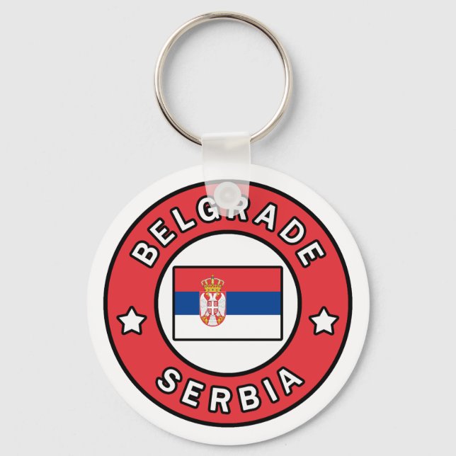 Belgrade Serbia Key Ring (Front)