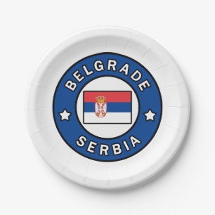Belgrade Serbia Paper Plate