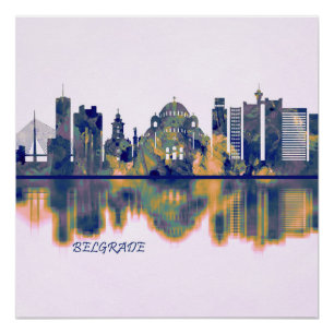 Belgrade Skyline Poster