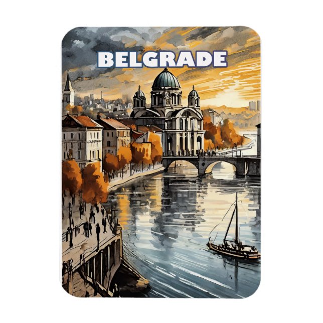 Belgrade, the capital of contrasts magnet (Vertical)